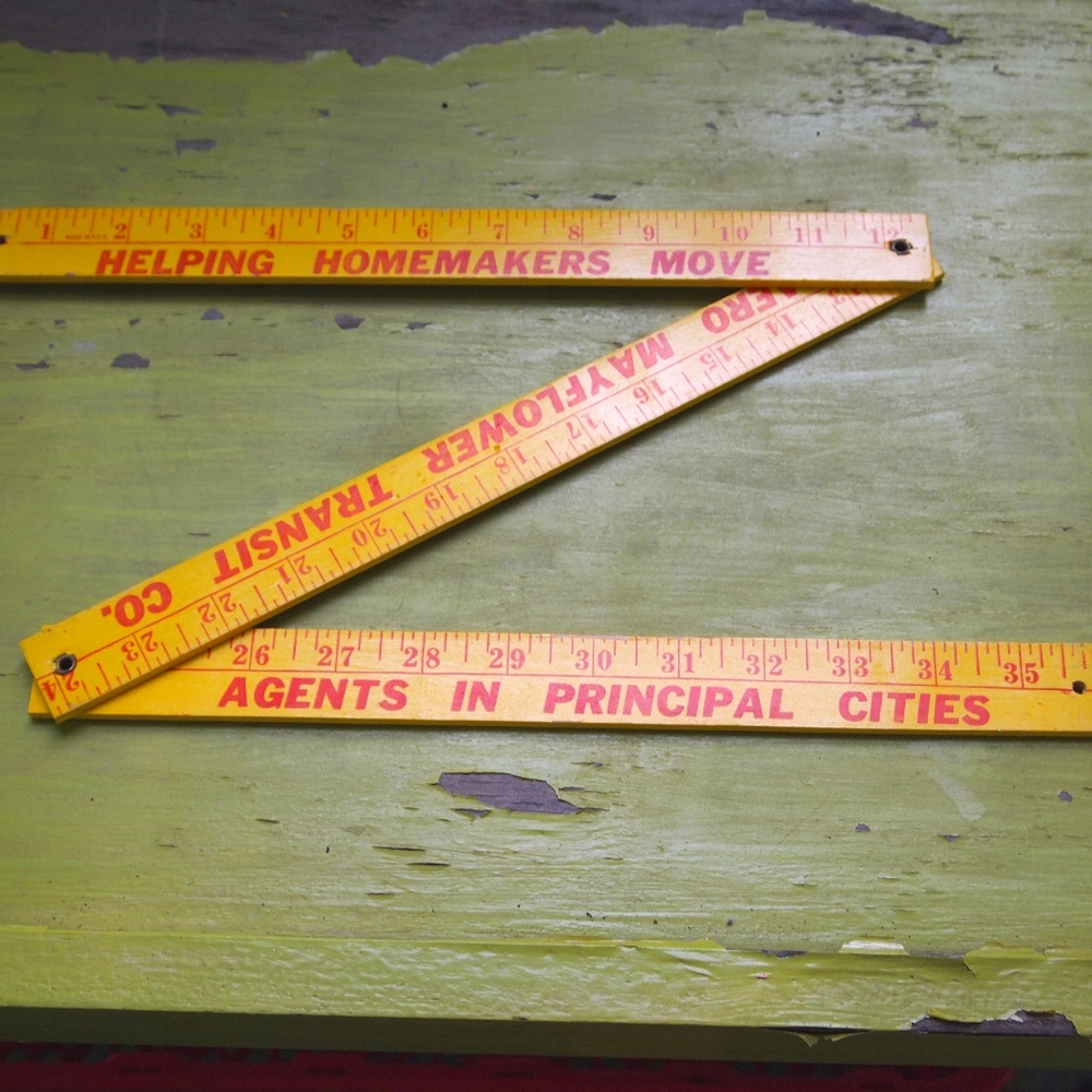 Folding Yardstick Vintage Ruler Measuring Stick 3 Feet 36 inches Mayflower